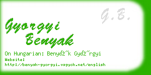 gyorgyi benyak business card